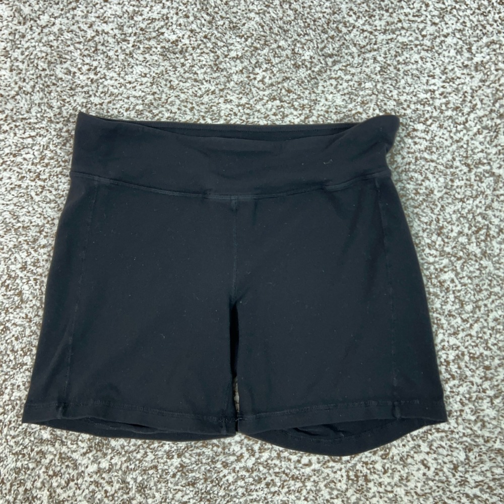 Athleta Shorts Womens Small Black Active Yoga Biker Workout Gym Sports Casual